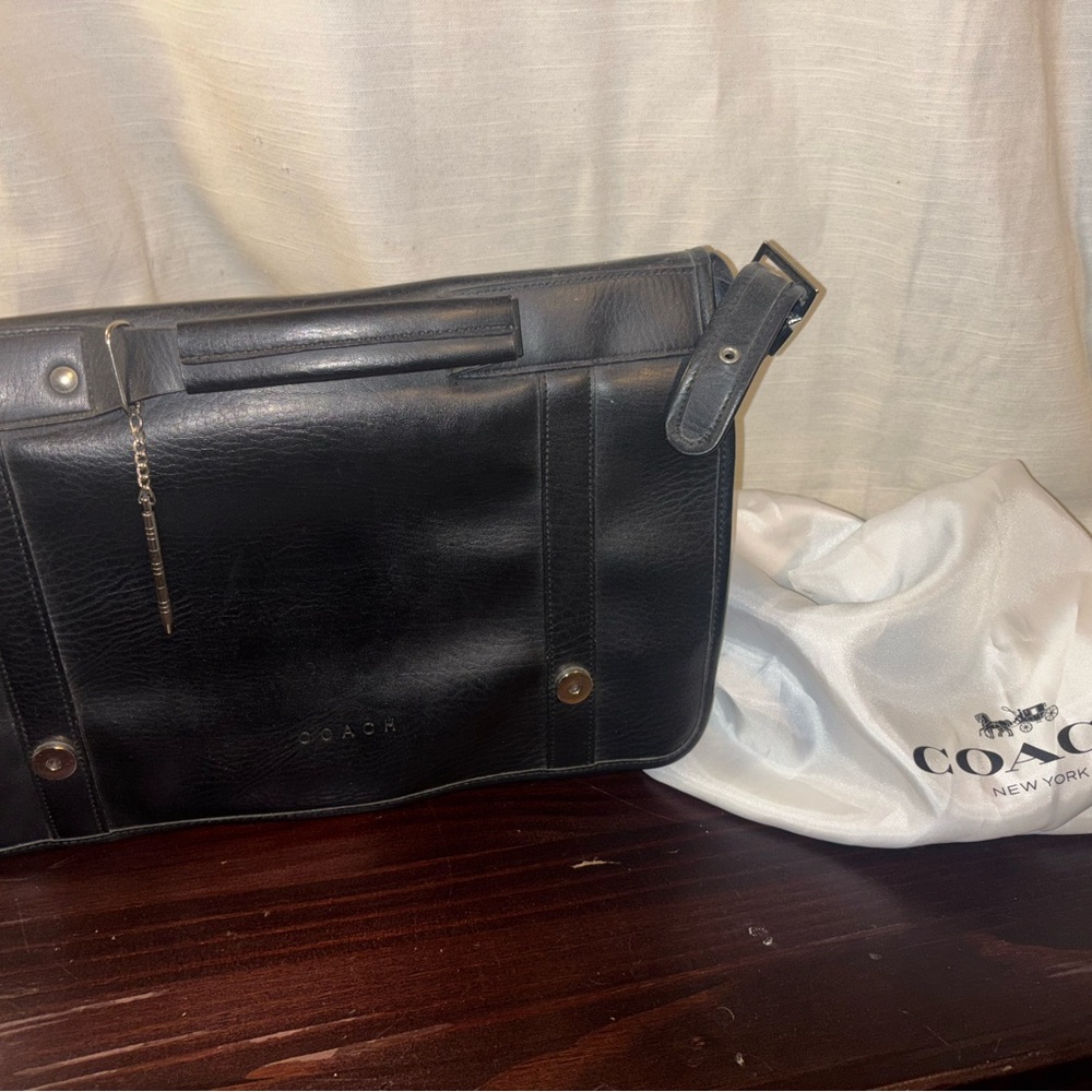 Coach Black Leather Men's Bag
